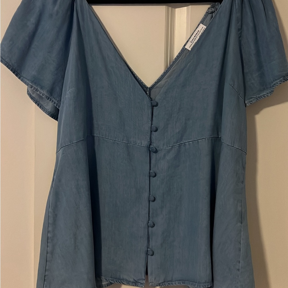 Zara denim top